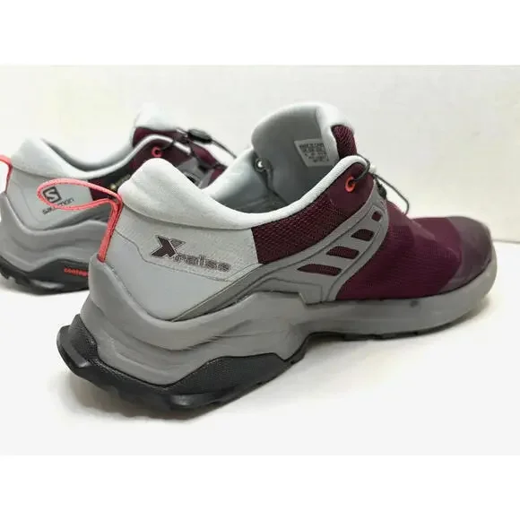 Salomon Women's X Raise GoreTex Hiking Outdoor Shoes Waterproof Burgundy Sz 9.5 - Picture 3 of 9
